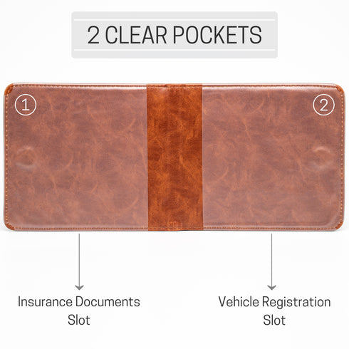 CANOPUS Car Registration and Insurance Holder, Magnetic Closure, Embossed Card Document Holder, Vehicle Glove Box Organizer, Wallet for Auto, SUV, Motorcycle, Truck, Waterproof